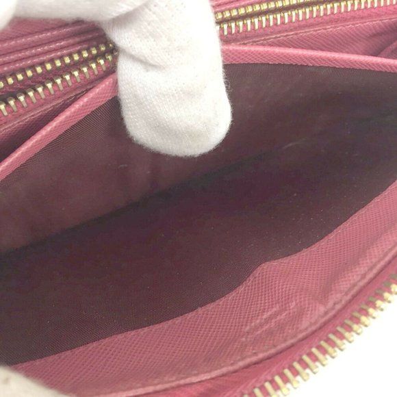 100% Authentic PRADA Saffiano Ribbon Leather Long - Picture 8 of 10